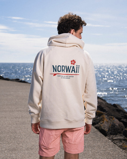 Surf Flower - Naturlig - Hoodie