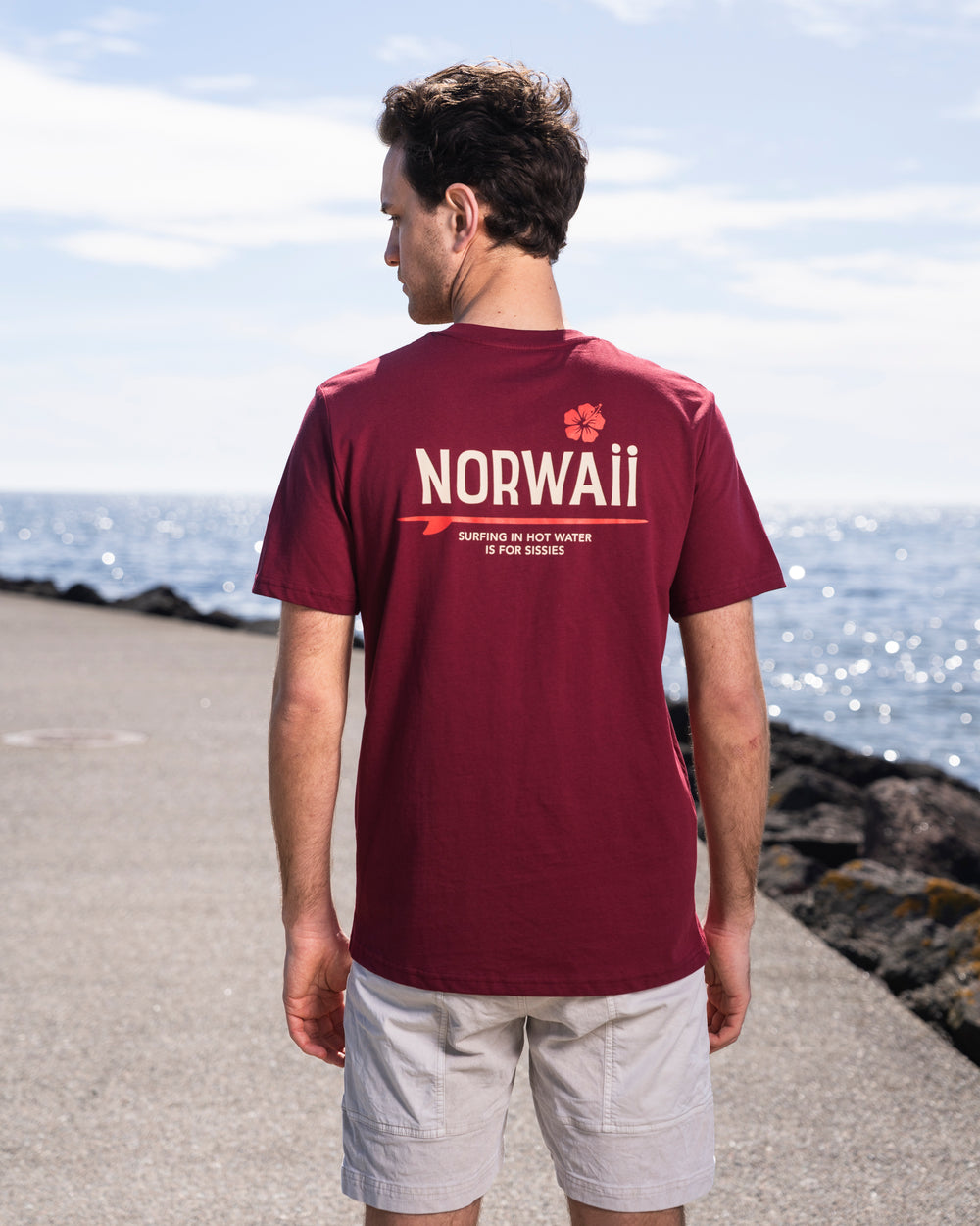 Surf Flower - Burgunder - Tee