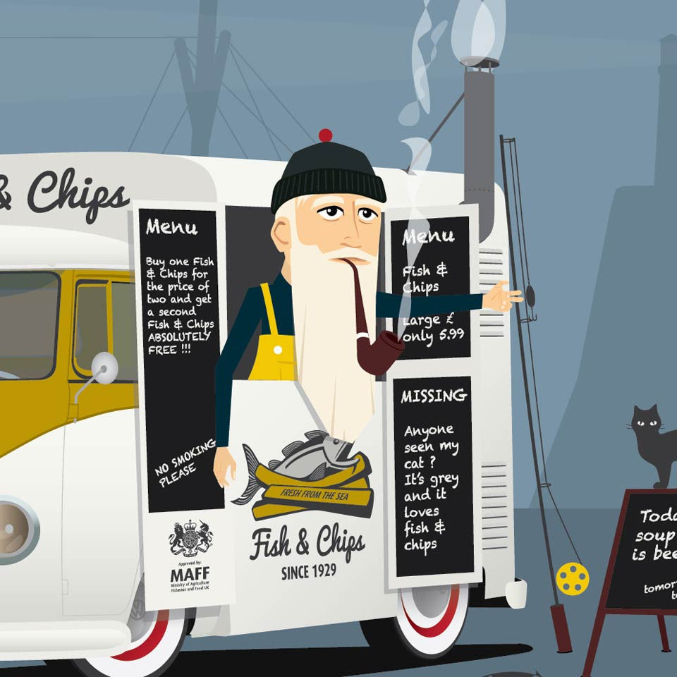 Fish & Chips Print