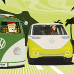 Aloha To The Future Funky Green Print
