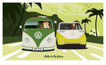 Aloha To The Future Funky Green Print