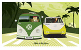 Aloha To The Future Funky Green Print